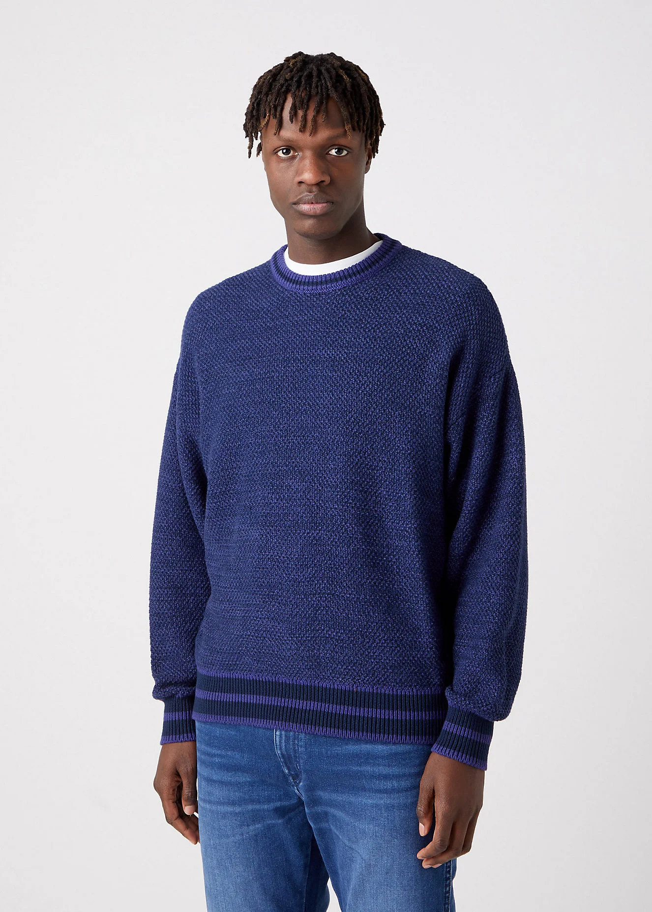 Wrangler Varsity Knit Blue Ribbon