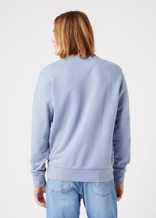 Wrangler Graphic Crew Stone Wash Blue