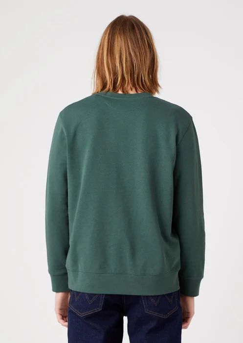 Wrangler Slogan Crew Sycamore Green