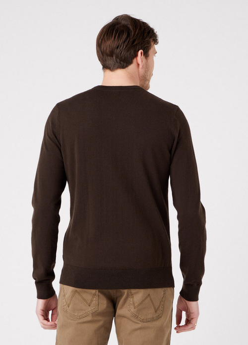 Wrangler Crewneck Knit Delicioso Brown - W8A02PH38