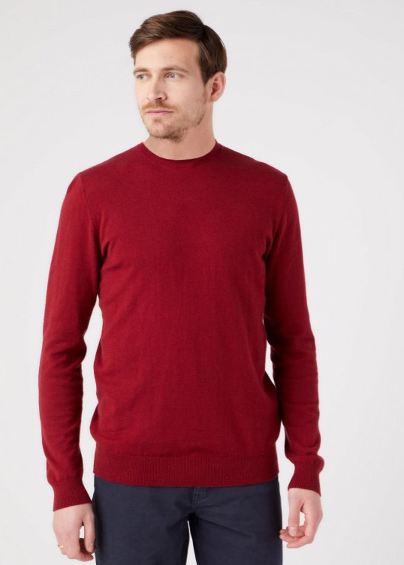 Wrangler Crewneck Knit Rhubarb Red - W8A02PXRO