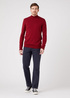 Wrangler Crewneck Knit Rhubarb Red - W8A02PXRO