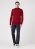 Wrangler Crewneck Knit Rhubarb Red
