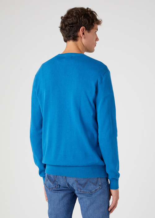 Wrangler Crewneck Knit Deep Water - W8A0QJ69F