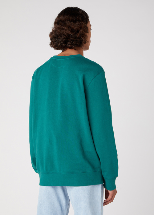 Wrangler Crew Neck Bayberry Green - W6H0I3G26