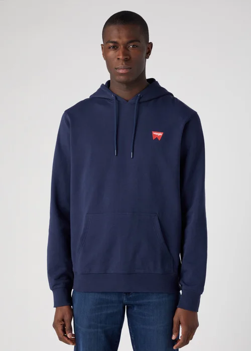 Wrangler Sign Off Hoodie Real Navy