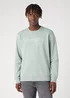 Wrangler Logo Crew Sweat Green Milieu
