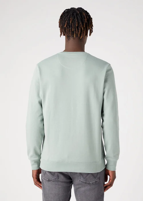 Wrangler Logo Crew Sweat Green Milieu