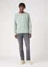 Wrangler Logo Crew Sweat Green Milieu
