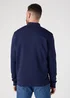 Wrangler Funnel Neck Zip Sws Real Navy