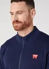 Wrangler Funnel Neck Zip Sws Real Navy