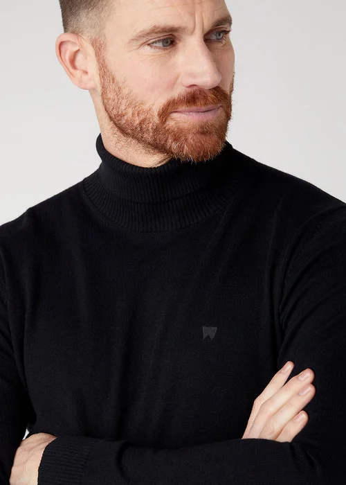 Wrangler Roll Neck Knit Black