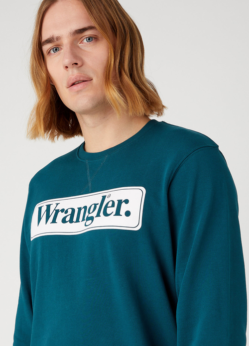 Wrangler Seasonal Crew Deep Teal Green - W6F3I3G03