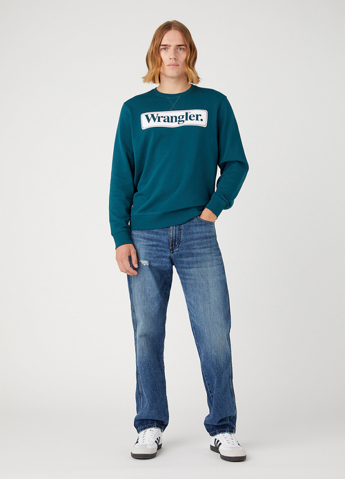 Wrangler Seasonal Crew Deep Teal Green - W6F3I3G03