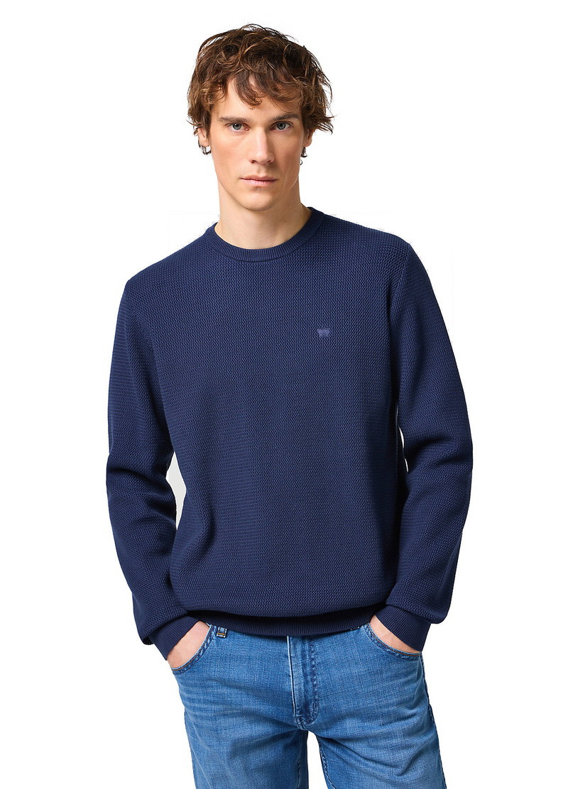 Wrangler Crewneck Sweater Black Iris - 112352279