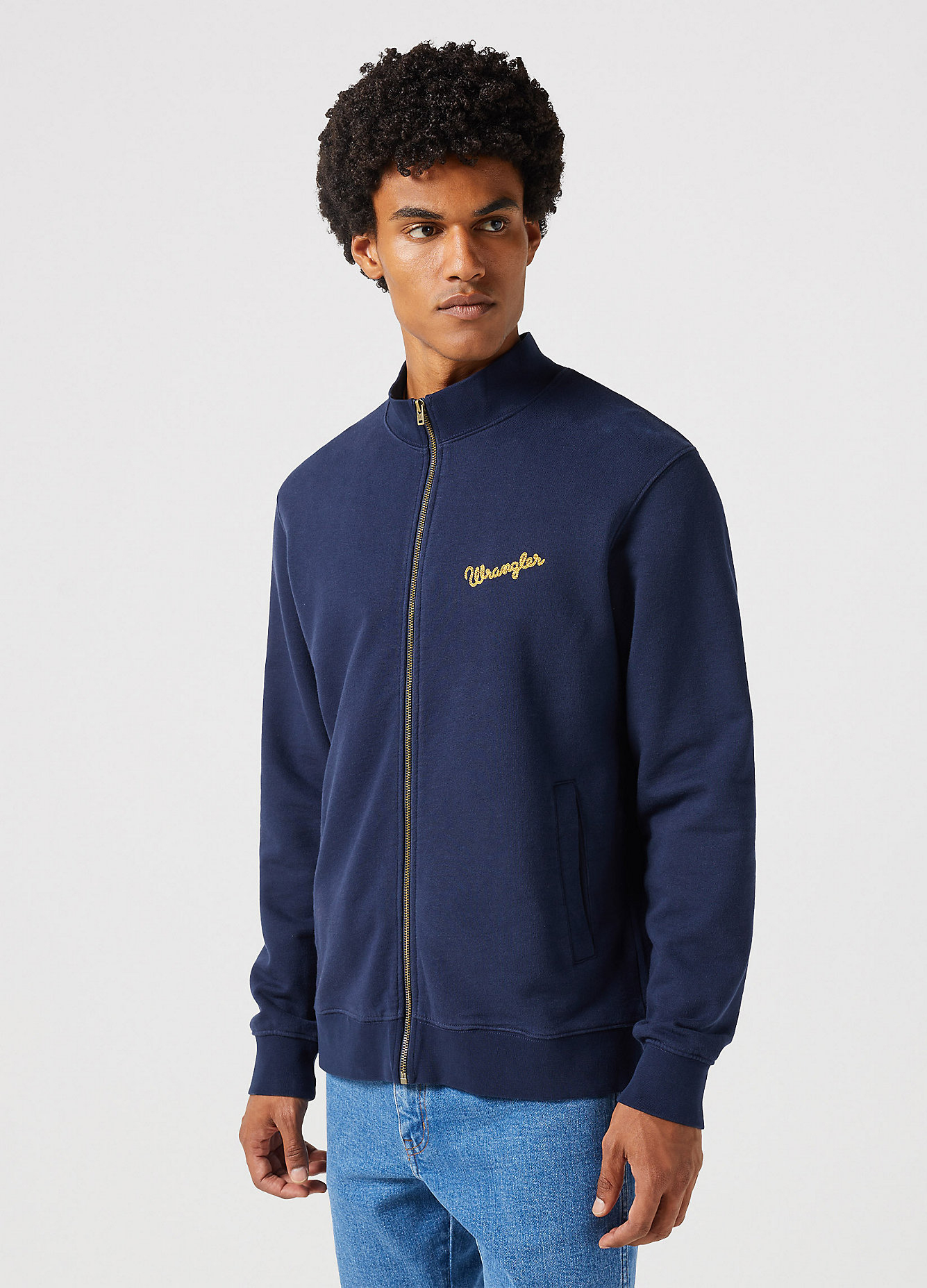 Wrangler Funnel Neck Zip Navy - 112350547