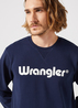 Wrangler Logo Crew Sweat Navy - 112350539