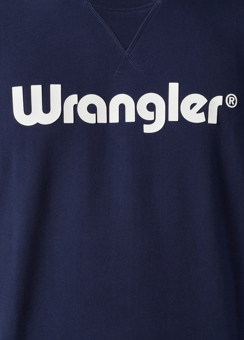 Wrangler Logo Crew Sweat Navy - 112350539