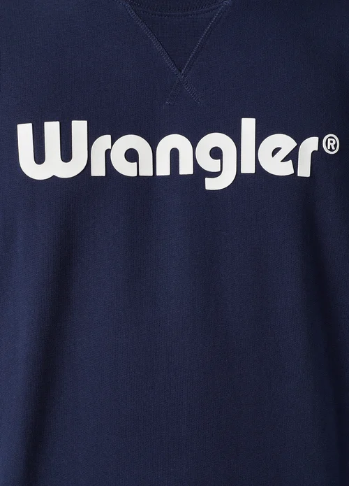 Wrangler Logo Crew Sweat Navy