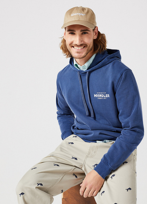 Wrangler Graphic Hoodie Navy - 112350540