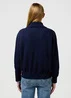 Wrangler Zip Front Sweatshirt Navy