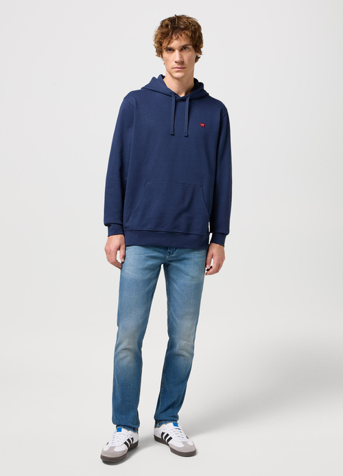 Wrangler Sign Off Hoodie Navy - 112350542