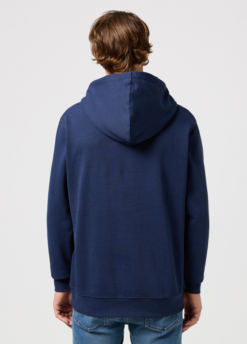 Wrangler Sign Off Hoodie Navy - 112350542