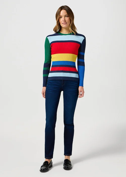 Wrangler Slim Rib Sweater Navy