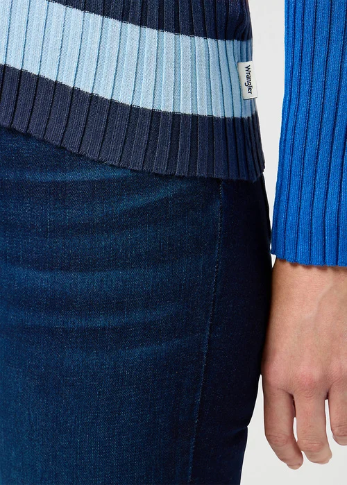 Wrangler Slim Rib Sweater Navy