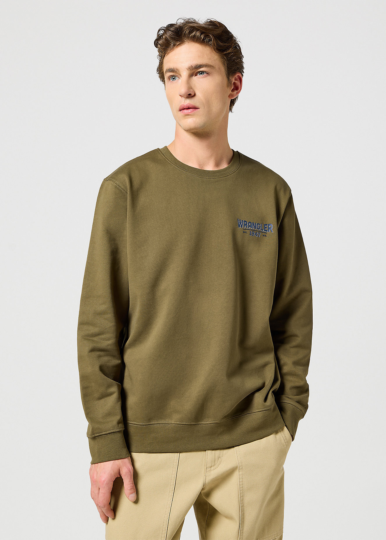 Wrangler Casey Jones Sweatshirt Ivy Green - 112357315