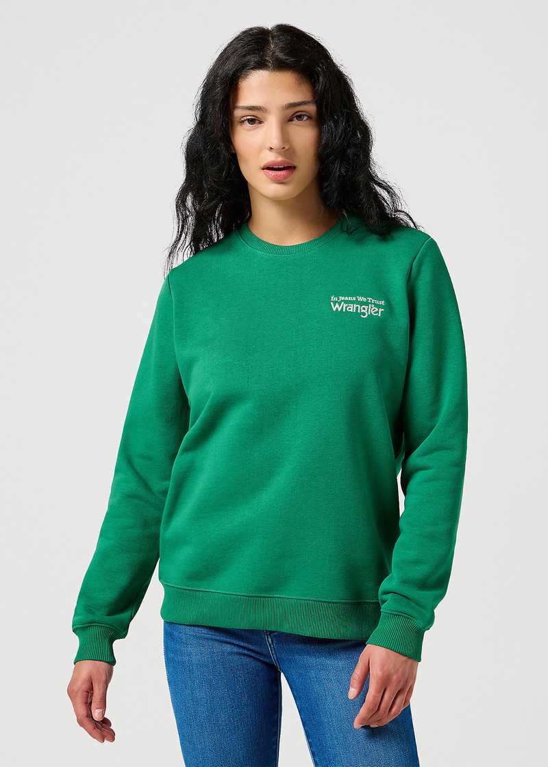 Wrangler Regular Sweat Verdant Green - 112356509