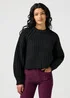 Wrangler Puff Sleeve Sweater Black