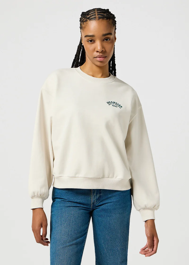 Wrangler Oversized Sweatshirt Vintage White