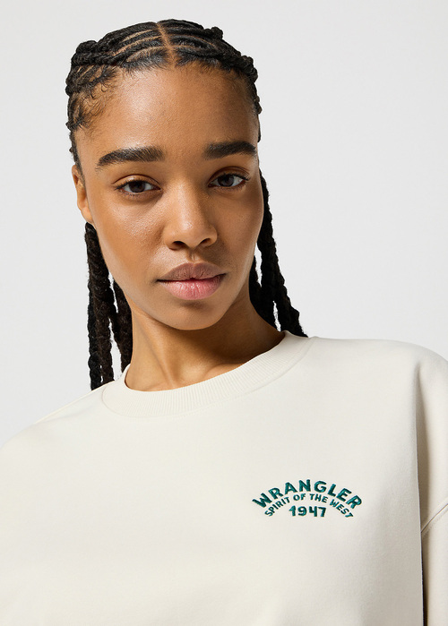 Wrangler Oversized Sweatshirt Vintage White - 112356457