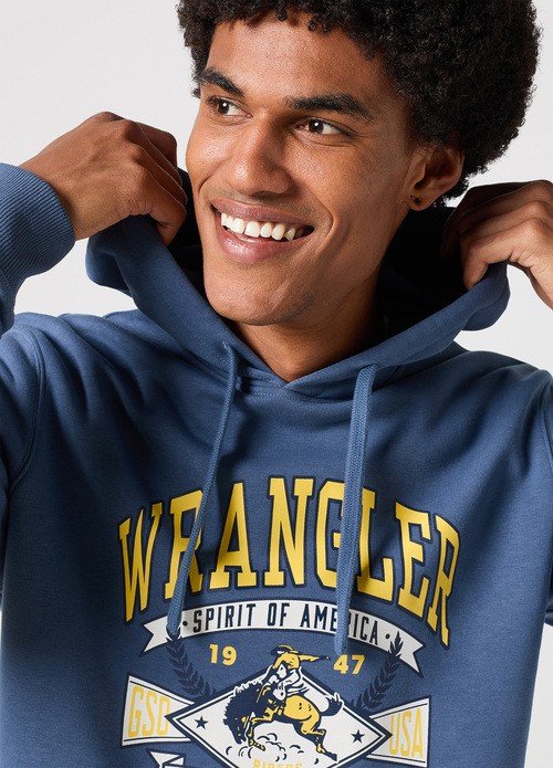 Wrangler Graphic Hoodie Vintage Indigo - 112351252