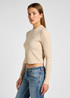 Lee Long Sleeve Cropped Rib Tee Oatmeal - 112355192