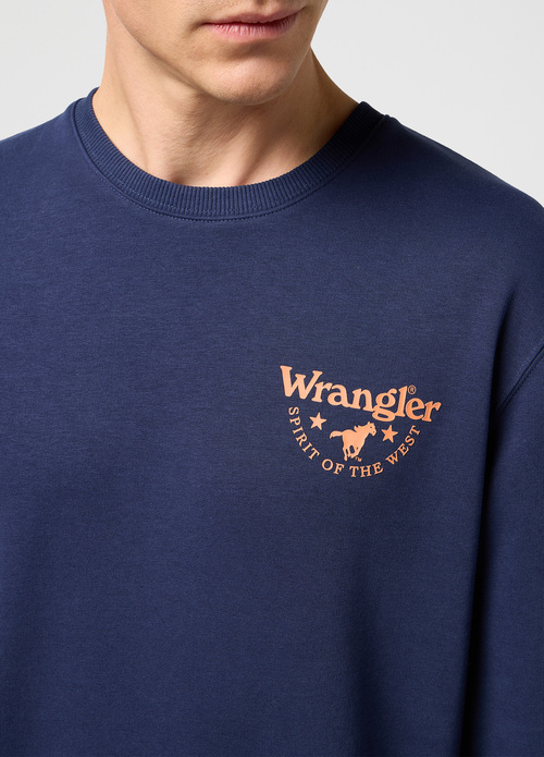 Wrangler Graphic Crew Navy - 112351253