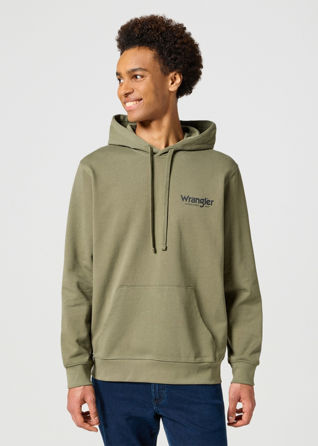 Wrangler Graphic Hoodie Dusty Olive - 112355040