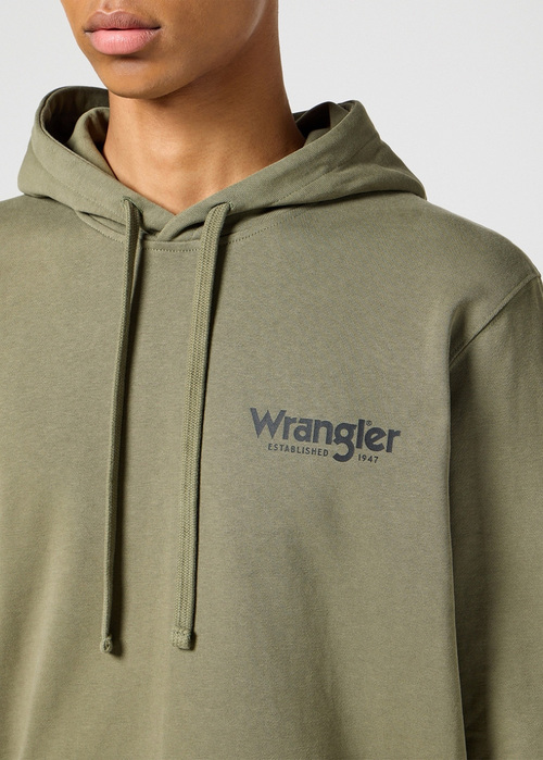 Wrangler Graphic Hoodie Dusty Olive - 112355040