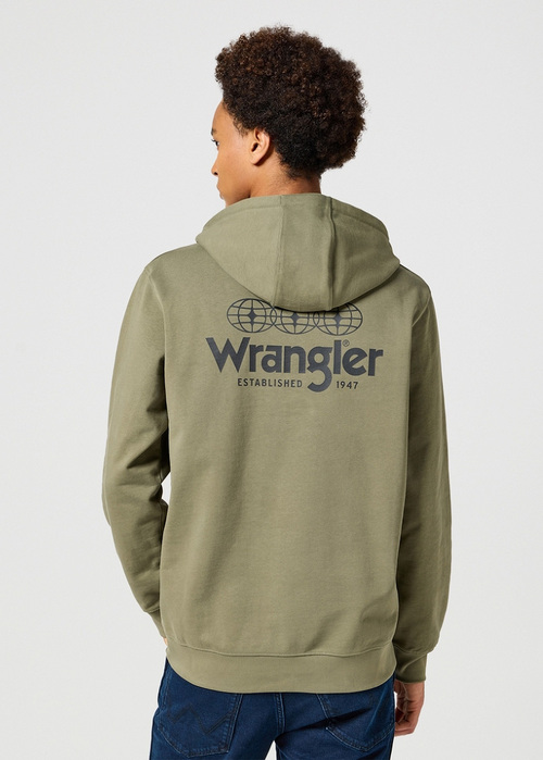 Wrangler Graphic Hoodie Dusty Olive - 112355040