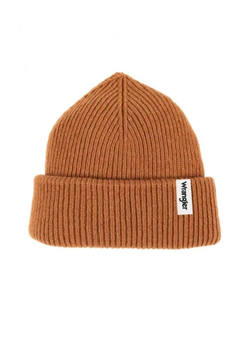 Wrangler Sign Off Beanie Leather Brown