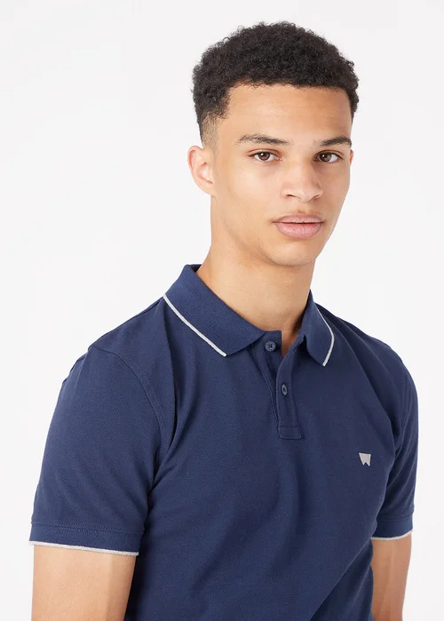 Wrangler Pique Polo T Shirt Navy