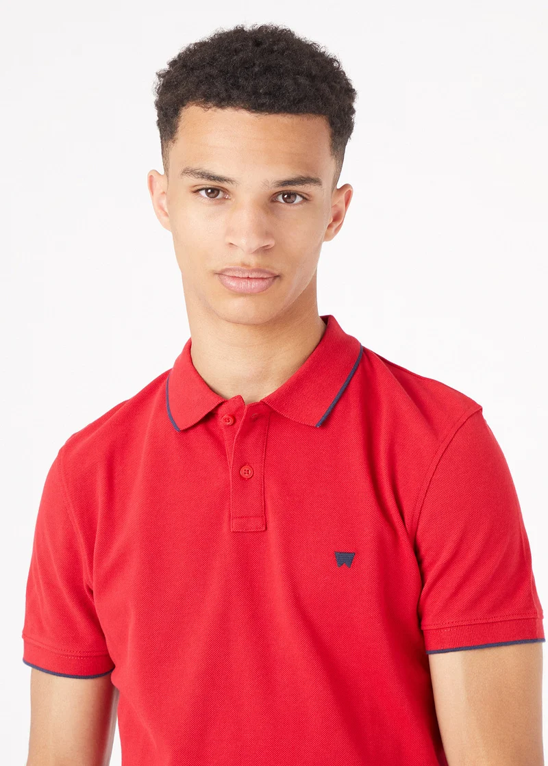 Wrangler Polo T Shirt Red