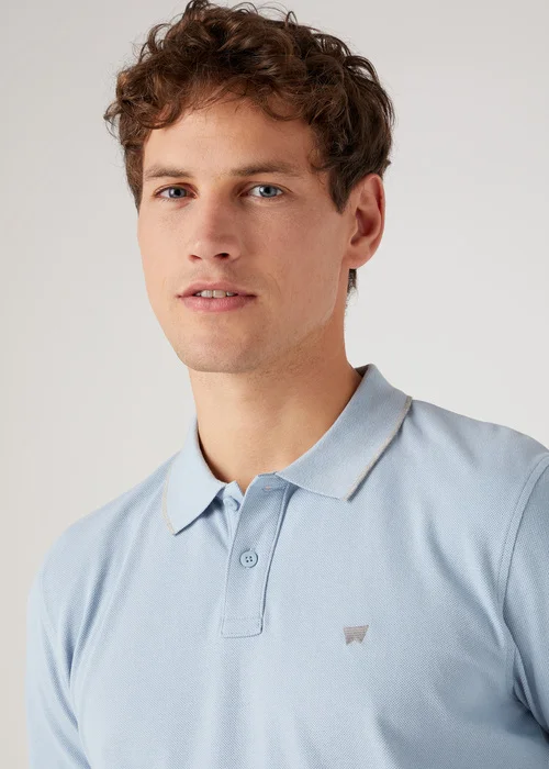 Wrangler Polo Shirt Blue Fog