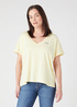 Wrangler Drapey V Neck Tee French Vanil - W7XKEVX6Z