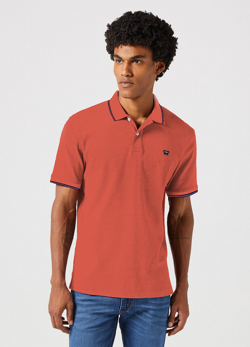 Wrangler Polo Shirt Burnt Sienna - 112352857