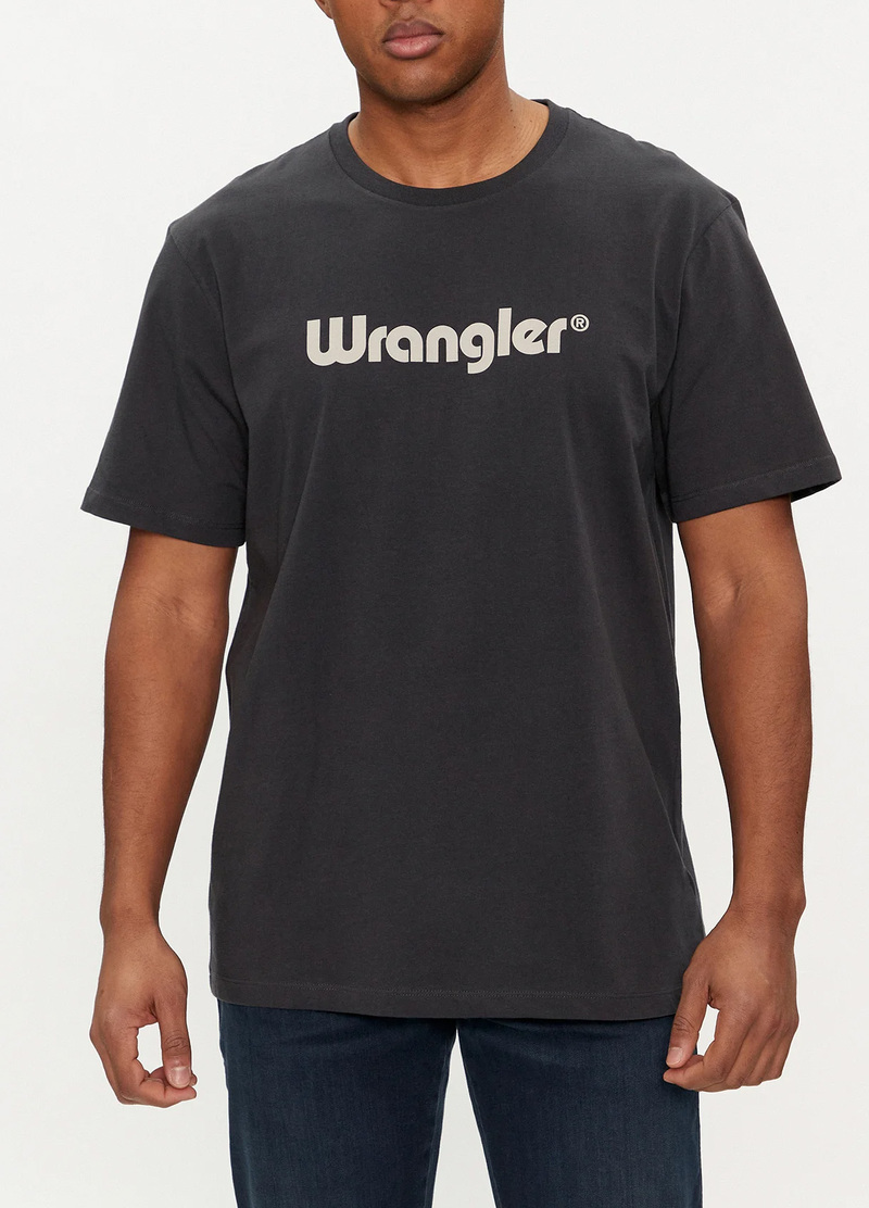 Wrangler Logo Tee Black - 112350526