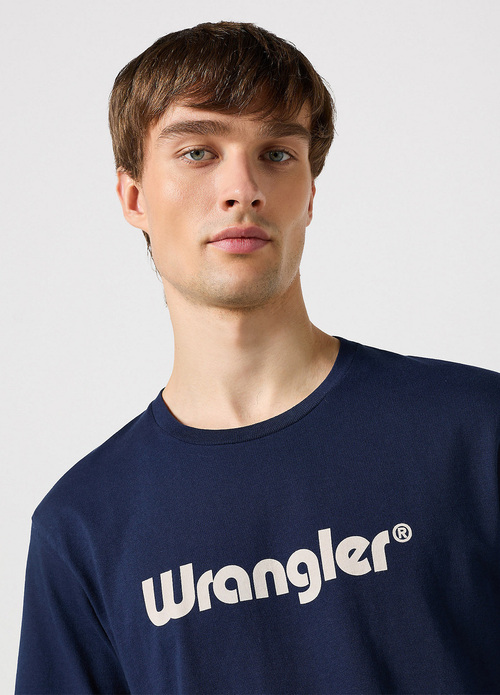 Wrangler Logo Tee Navy - 112350524