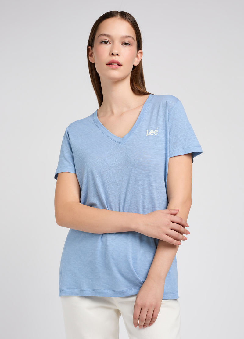 Lee V Neck Tee Fresh Water - 112350252