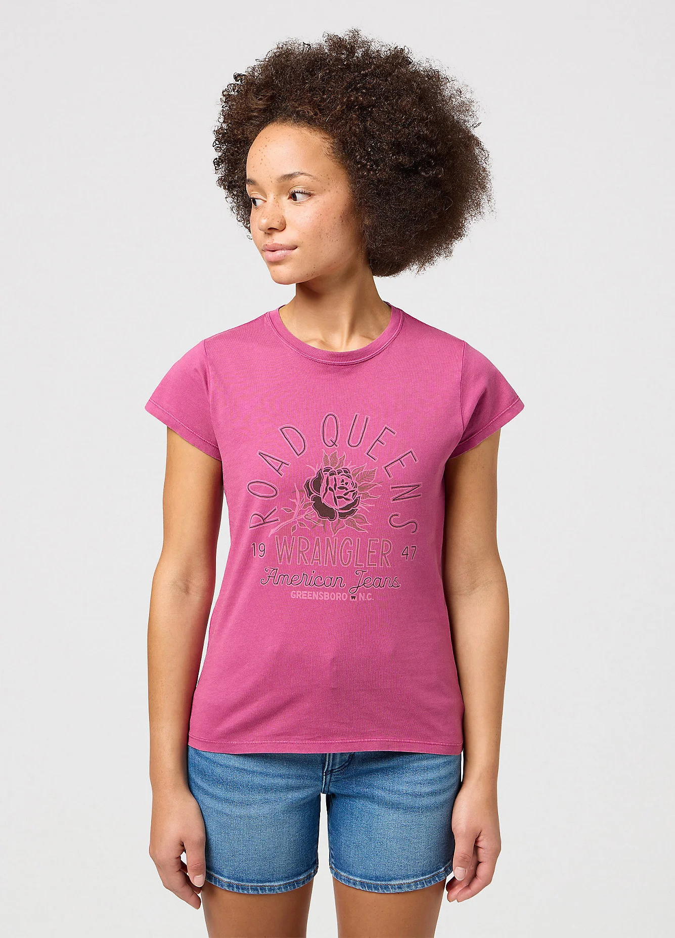 Wrangler Shrunken Band Tee Violet Quartz
